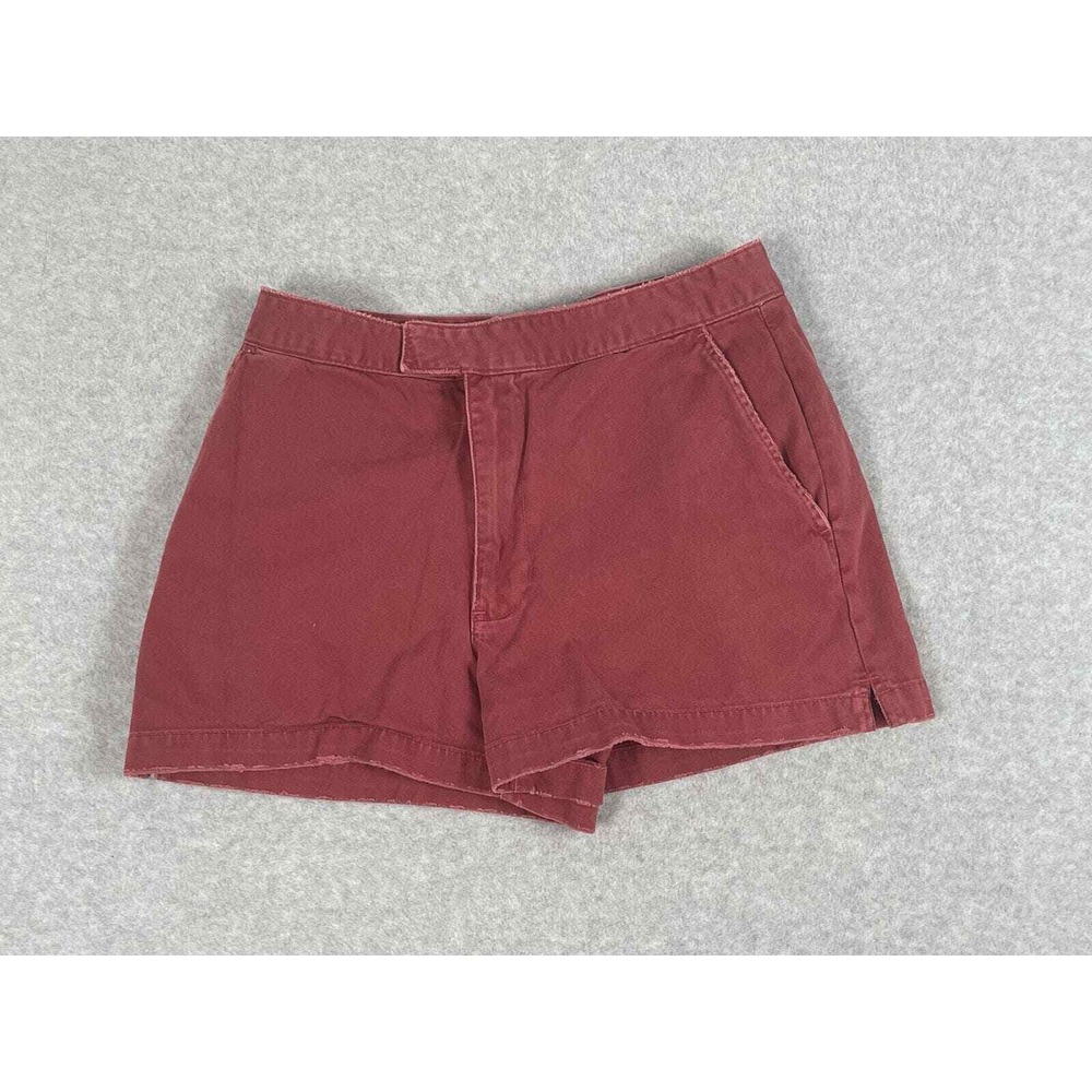 Abercrombie & Fitch Shorts Women's 8 Red Chino Khaki‎ Outdoor Preppy